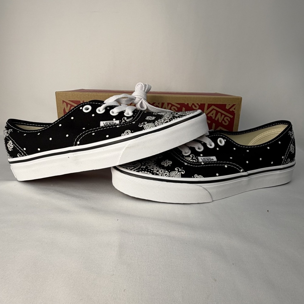 Vans Authentic Paisley Black White VN000Z0WBPR 5Y Unisex Kids New In Box